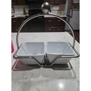 Pampered Chef Simple Additions 3 Pc Caddy Serving Set Condiments Kitchen